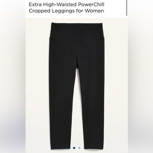 High- Waisted Cropped Black Leggings